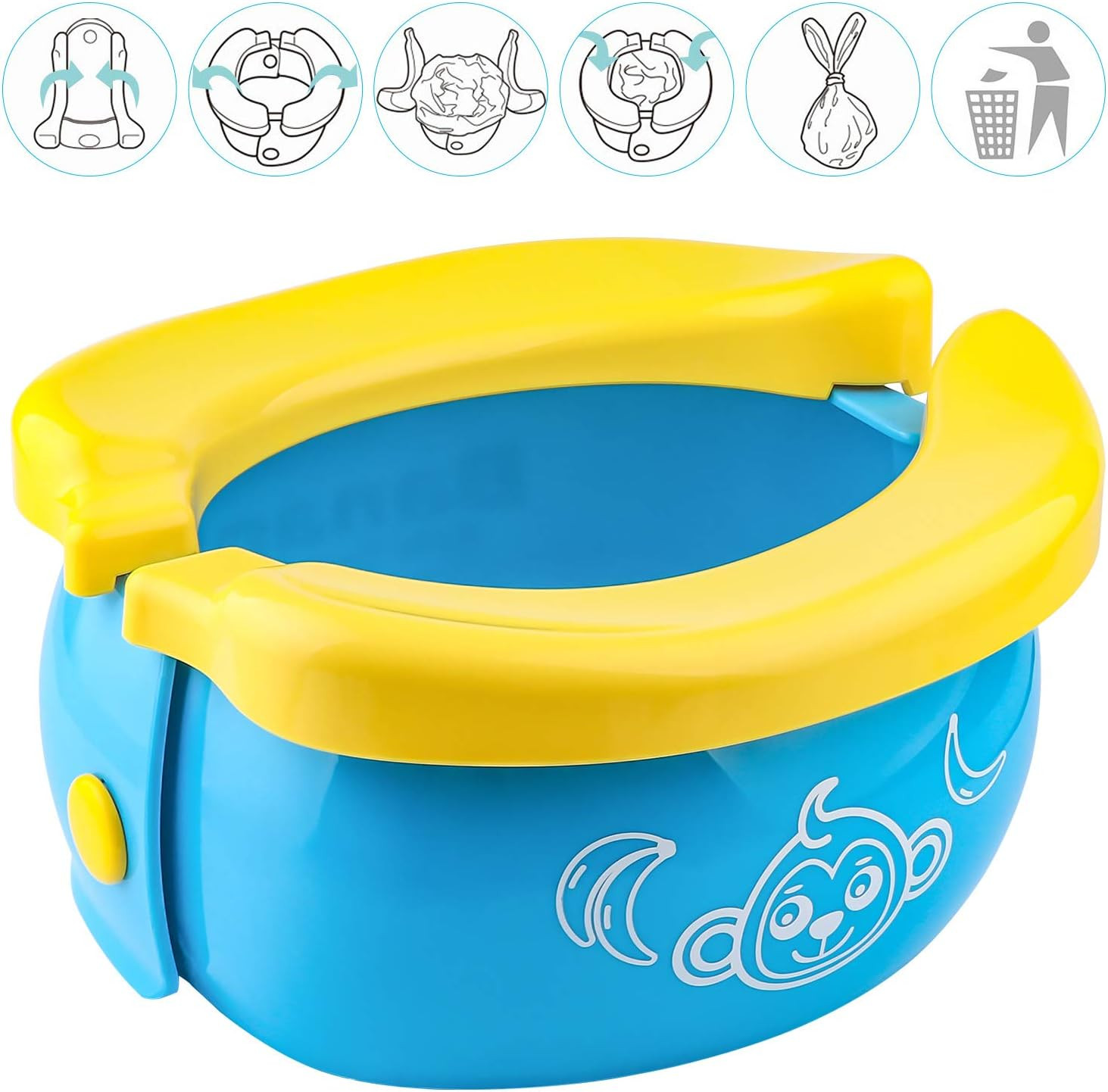Portable Foldable Plastic Baby Potty Kids Travel Toilet - Image 4