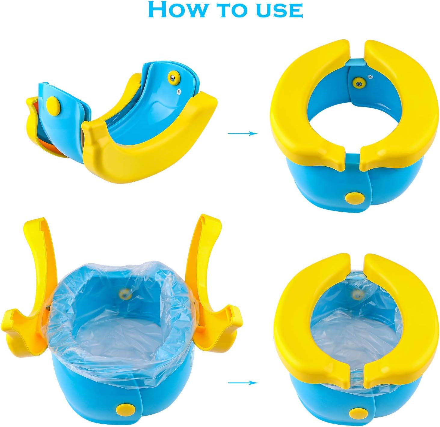 Portable Foldable Plastic Baby Potty Kids Travel Toilet - Image 2