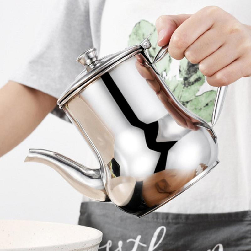 Stainless Steel Oil Strainer Pot Oil Dispenser with Removable Filter - Image 4