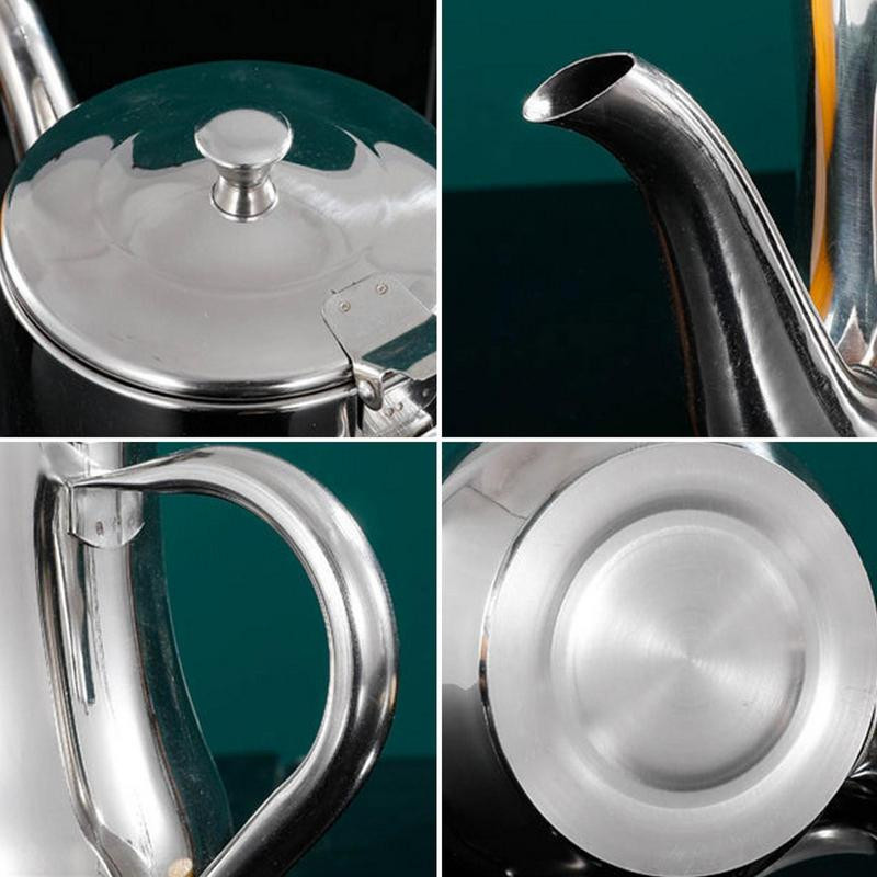 Stainless Steel Oil Strainer Pot Oil Dispenser with Removable Filter - Image 2